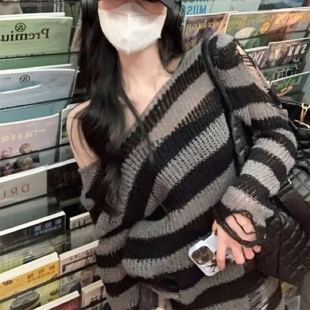 Ofc the Shoulder Knit Sweater Top